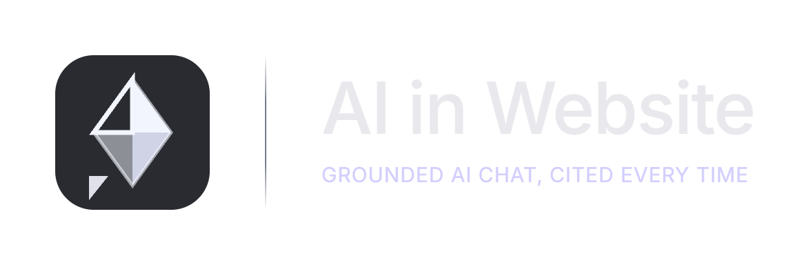 AI in Website — Grounded AI chat, cited every time